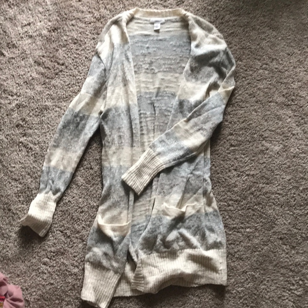 Striped long sweater